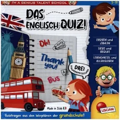 Immagine prodotto di Lisciani DE48892 Quiz, Lernspiel für Kinder von 5-7 Jahren, Spielend Neues Lernen für 1-4 Spieler