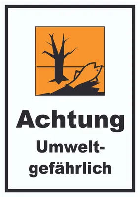 Produktbild von Schild Gefahrensymbol Umweltgefährlich hochkant A6 (105x148mm)