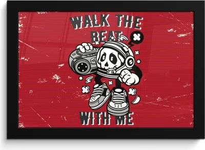 Produktbild von MuchoWow® MuchoWow® Gerahmtes Poster Radio - Totenkopf - Vintage 30x20 cm - Poster mit zchwarzem Bilderrahmen - Kunstdruck - Bild-Poster