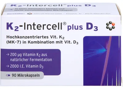 Zdjęcie produktu dla Kapsułki K2-Intercell plus D3, 90 kapsułek