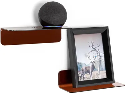 Produktbild von Wandregale 2er Set, Acryl 22,9 cm, braun, für Schlafzimmer