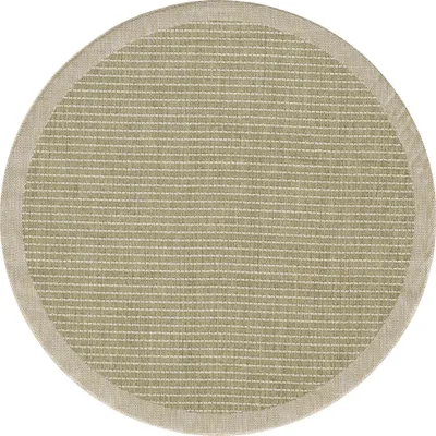 Image de Carpetsale24 Tapis Intérieur Extérieur Terrasse Balcon Cuisine Aspect Sisal Tissage Plat Imperméable Uni Structuré, Taille: 200 cm rond