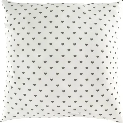 Produktbild von Kopfkissenbezug Flanell 40x40cm SRDÍČKA grau