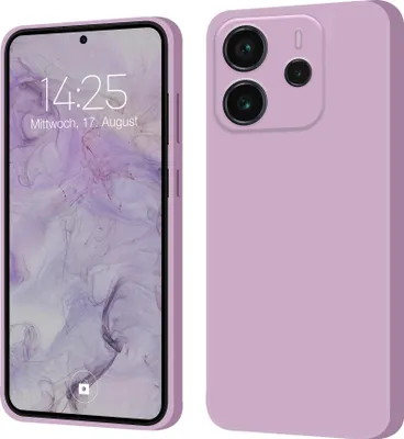 Produktbild von Hülle für Xiaomi Redmi Note 14 Case Cover Bumper Silikon Softgrip Schutzhülle Farbe: Lila