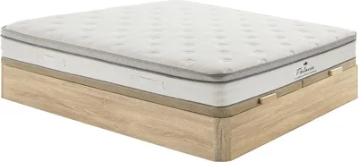 Produktbild von Bett-Set 180x200 cm - Bettkasten Natur hell + Taschenfederkernmatratze 7 Zonen + TPE - 28 cm - ONEBIA von PALACIO