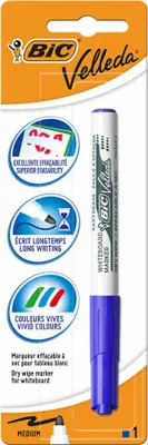 Zdjęcie produktu dla BIC Velleda, 1 szt., Czarny, Niebieski, Biały, Biały, Plastik, 1,4 mm