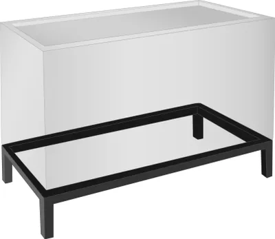 Immagine prodotto di Base BASE in lamiera d'acciaio verniciata a polvere, nera, 100x45x10 cm