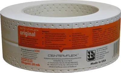 Produktbild von STRAIT-FLEX ORIGINAL Kantenschutz Eckschiene Abdeckband Trockenbau Gipskarton  USA - 10m