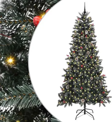 Productafbeelding van vidaXL Kunstkerstboom, groen, 240 cm, gemaakt van PVC, kunststof en staal