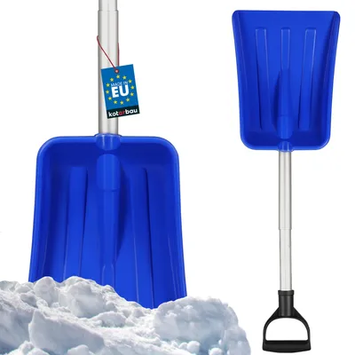 Produktbild von KOTARBAU® Auto Schneeschaufel Kunststoff Schneeschieber mit Aluminium Click-System Griff Kleine Auto Spaten Schneeschippe Schneeräumgeräte Schnee Schaufel Schneeschaufeln Schneeschüppe Klappspaten