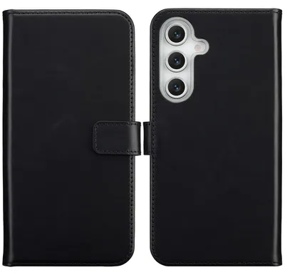 Imagen del producto de Funda de Cuero Auténtico tipo Libro para Samsung Galaxy S25 FE -