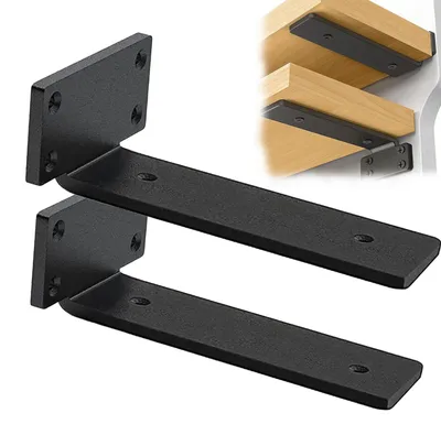Image de Support pour baguette, 20 cm, capacité de charge de 75 kg, lot de 2, pour étagères