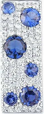 Produktbild von Sokolov Anhänger aus 925 Silber mit blauen und farblosen Zirkonia, Sterlingsilber Kettenanhänger