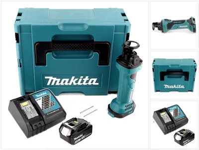 Produktbild von Makita DCO 180 RM1J Akku Rotationsschneider 18V + 1x Akku 4,0Ah + Ladegerät + Makpac