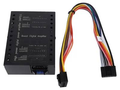 Obrázok produktu pre Auto DSP zosilňovač - 4-kanálový audio zosilňovač - Stabilný audio výstup - Matný čierny kov - A/B trieda technológie - Ideálny pre autá...