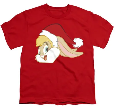 Image de T-shirt Looney Tunes pour enfants, en coton ringardé, modèle TV36041 (taille 116), couleur rouge
