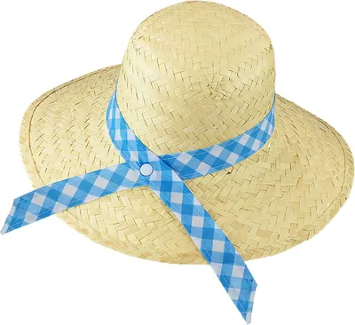 Produktbild von Strohhut Bäuerin mit blauem Band