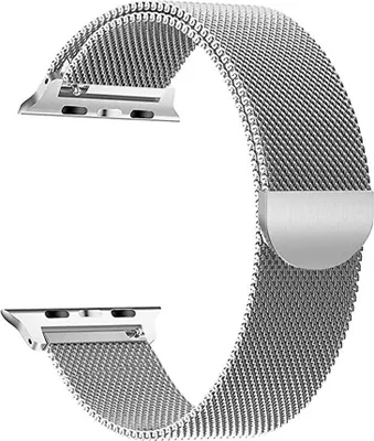 Zdjęcie produktu dla Wymienna bransoletka ze stali nierdzewnej z zapięciem typu Milanese Magnetic Buckle, kompatybilna z Apple Watch 2/3/4/5/6 / SE 38 / 40 mm, srebrne bransoletki
