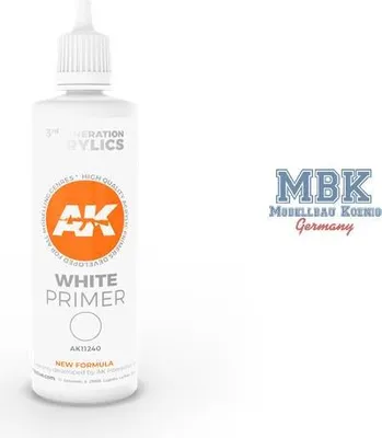 Image de AK Interactive S.L. AK-11240 : Apprêt blanc, 100 ml (3ème génération)