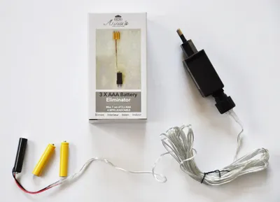 Produktbild von Batterie Netzteil Adapter 3 AAA Micro Batterien 4,5V Wandler 4m Kabel Netzteil