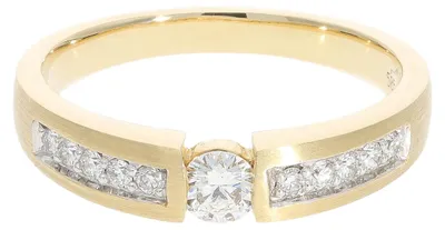 Produktbild von JuwelmaLux Gold 585 Ring mattiert mit Brillant JL10-07-0132 54