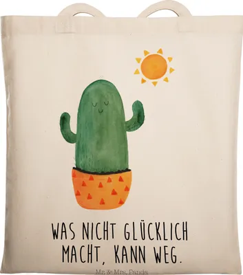 Produktbild von Mr. & Mrs. Panda Tote Bag Kaktus Sonne - Transparent - Geschenk, Trennung, Kakteen, Laptoptasche, Beutel, Tasche, Geschenkidee, dokumententasche, Shopping, Freundin