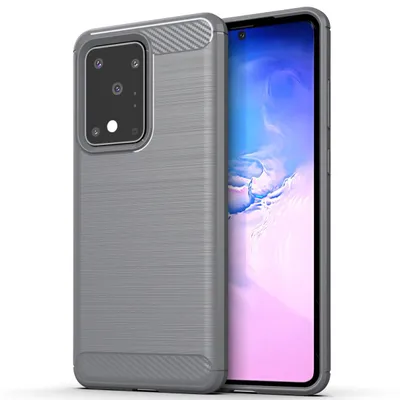 Produktbild von Schutzhülle Handyhülle für Samsung Galaxy S20 Ultra Case Cover Carbon Optik Grau