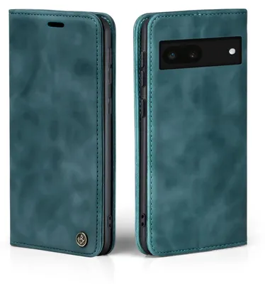 Produktbild von Handy Hülle für Google Pixel 6a Klapphülle Bookcase Flip Cover Handy Tasche Etui Farbe: Petrol
