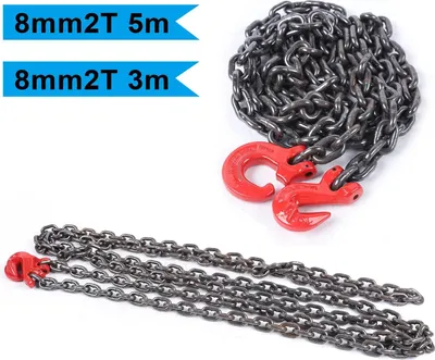 Obrázek produktu pro Řetězový závěs - Přídavné zařízení pro manipulaci s břemeny - Nosnost 1,5 t - Délka 10 m - 8 mm řetěz - 20Mn2 legovaná ocel