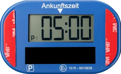 Obrázok produktu pre Elektronický parkovací kotúč Wiltec so solárnym panelom - Digitálny parkovací automat s automatickou zmenou času a schválením KBA
