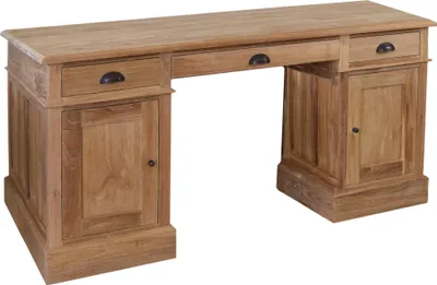 Zdjęcie produktu dla Biurko Teako Design Hoverberg z litego drewna tekowego 150 x 75 x 79 cm