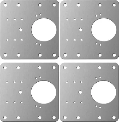 Produktbild von INF Opravná doska na nábytkové pánty 9x9 cm nerez 4-balenie