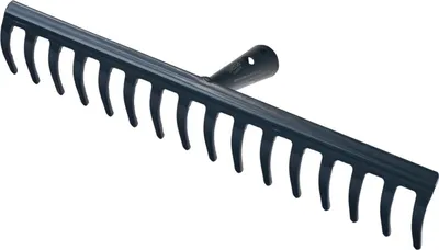 Produktbild von Gartenrechen 16 Zinken 41 cm ohne Stiel, anthrazit