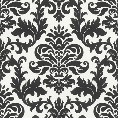 Produktbild von Rasch Tapete 278507 - Schwarz-Weiße Tapete mit geschwungenen Ornamenten im Barock-Stil