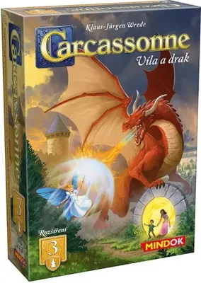Obrázek produktu pro Mindok Carcassonne rozšíření 3: Víla a drak (2025)