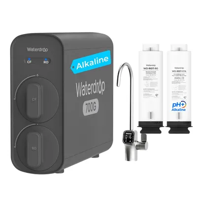Produktbild von Waterdrop G5P700A Alkalische Mineral-pH+-Umkehrosmoseanlage, 700 GPD,mit einem zusätzlichen Ersatzfilter-Set (CFA + RO)