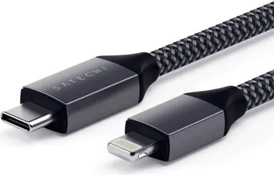Obrázok produktu pre Satechi ST-TCL18M, 1,8 m, Lightning, USB C, Samec, Samec, Čierna, Šedá