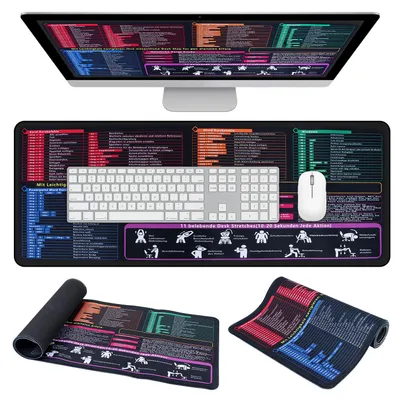 Productafbeelding van Excel-bureauonderlegger (Duits)Excel-muispad (Duits)60 x 30 cmMuispad "Tastenmeister" (Duits)Muispad met Excel- en Word-randMuispads voor computer, laptop en PC
