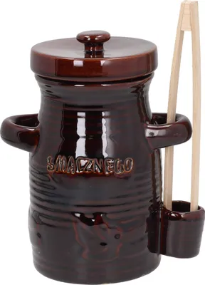 Produktbild von GÄRTOPF Keramik Sauerkrauttopf Gurkentopf Rumtopf mit Deckel Retro Neu SMACZNEGO