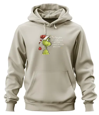 Produktbild von Maybe Christmas means a little bit more Grinch Hoodie Kapuzenpullover, Natur, M