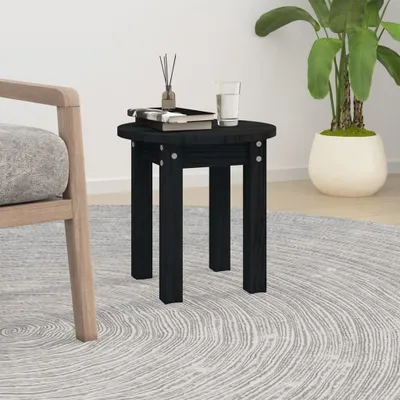 Produktbild von "Rabatt" Couchtisch modern - Wohnzimmertisch - Einfache Montage - Schwarz Ø 35x35 cm Massivholz Kiefer - Kaffeetisch CC21951
