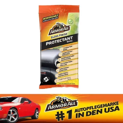 Obrázok produktu pre ARMOR ALL GAA36020ML Plastové čistiace utierky 20 ks. Lesklé