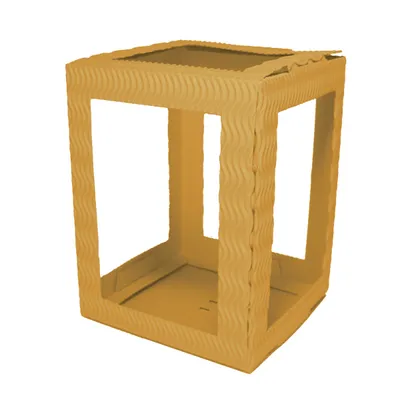 Produktbild von URSUS Laternen 3D-Colorwellpappe, 18cm hoch, Gold, 5Stk.