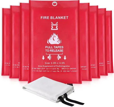 Produktbild von Feuerlöscher Feuerlöschdecke für Notfälle in Küche und Zuhause – Glasfaser-Feuerdecke, Feuerlöscher für Haushalt, Büro, Garage, Schweißen von