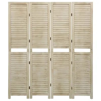Immagine prodotto di Divisorio a 4 Pannelli 140 x 165 cm Legno Massello di Paulownia
