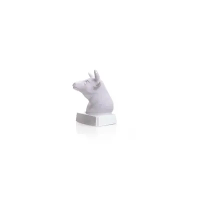 Image de Figurine en porcelaine « Taureau », 10 cm, blanc biscuit, décoration sur le thème des signes du zodiaque