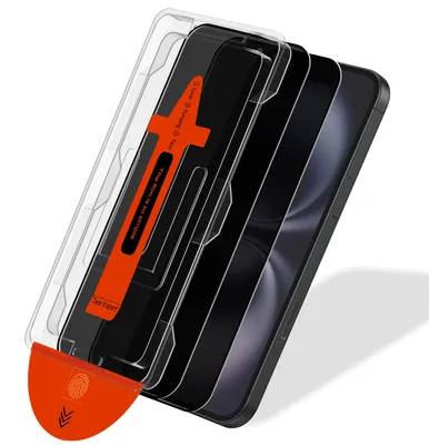 Zdjęcie produktu dla 2-pak iPhone 16 Szkło ochronne na ekran Privacy - Szkło hartowane | [Automatyczna instalacja] - Bez bąbelków