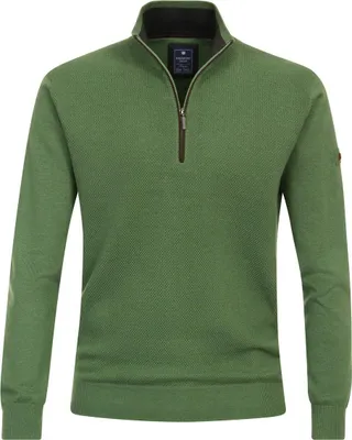 Produktbild von REDMOND Casual Herren Strick-Troyer Comfort Baumwolle Grün XL