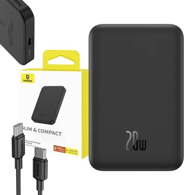 Produktbild von Baseus Magnetische Energiebank 5000Mah 20W Induktives Laden Schwarz Usb-C