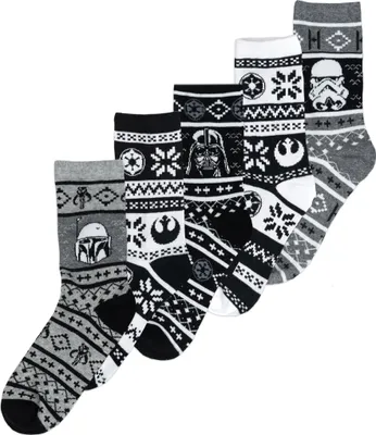 Produktbild von Star Wars Socken für Herren - Schwarz Weiß Männer Sneaker Strümpfe 40-45 (5er Pack), Größe:40-45